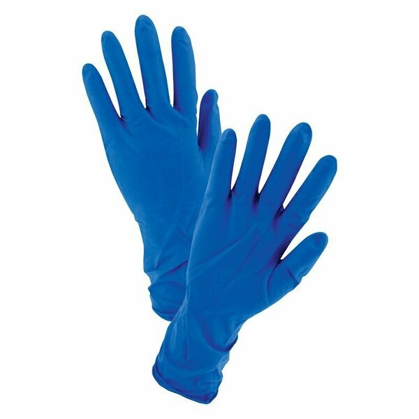 West Chester Latex Disposable Gloves, 14 mil Palm, Latex, Powder-Free, L, 50 PK, Blue 2550/L